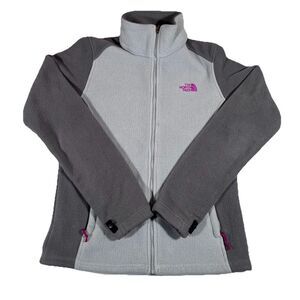 The North Face Full Zip Grey Two Tone Fleece Jacket Women's S/P